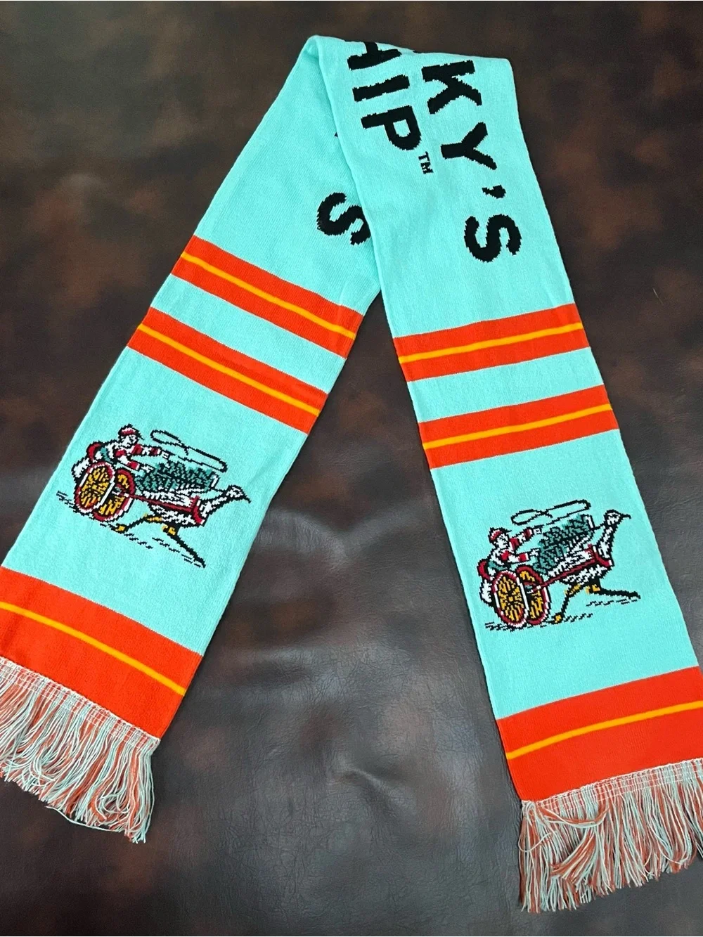Shanky’s Whip Irish Whiskey and Liqueur Scarf Promo Merchandise NWOT ORG/BLU